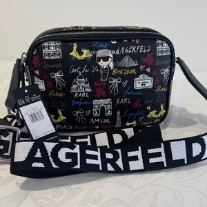 Karl Lagerfeld Multicolor Graphic Crossbody Bag